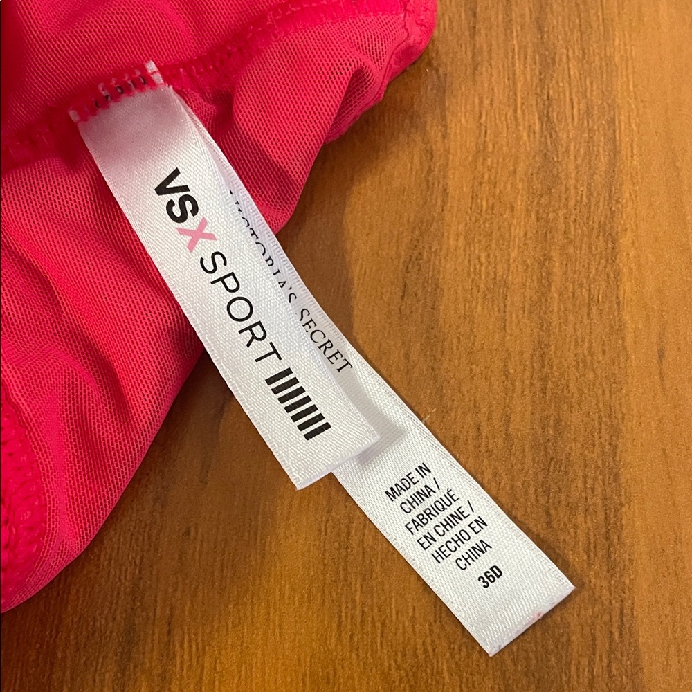 💞 VSX Sport Victoria's Secret Hot Pink Strappy Sports Bra 36D 💞 - Picture 4 of 4